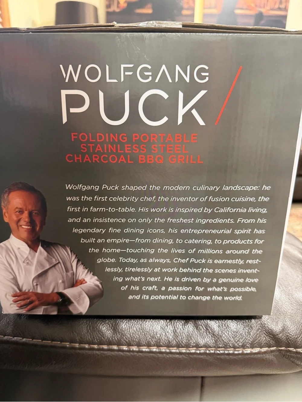 Wolfgang Puck Stainless Steel Lightweight Portable Outdoor Charcoal Grill New